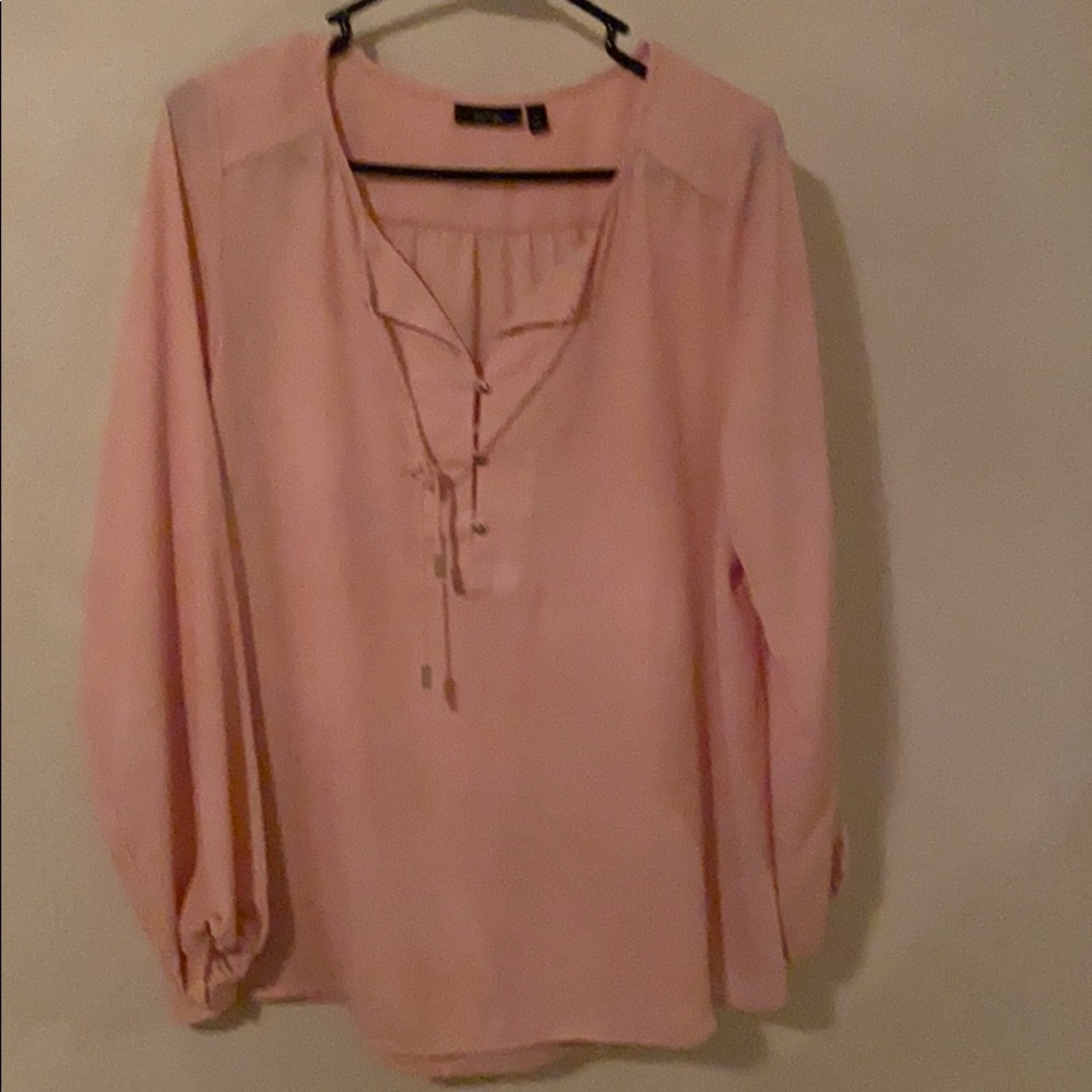 Peach long sleeve blouse